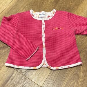 🎉4/30$🎉OshKosh Pink Checkered Baby Cardigan